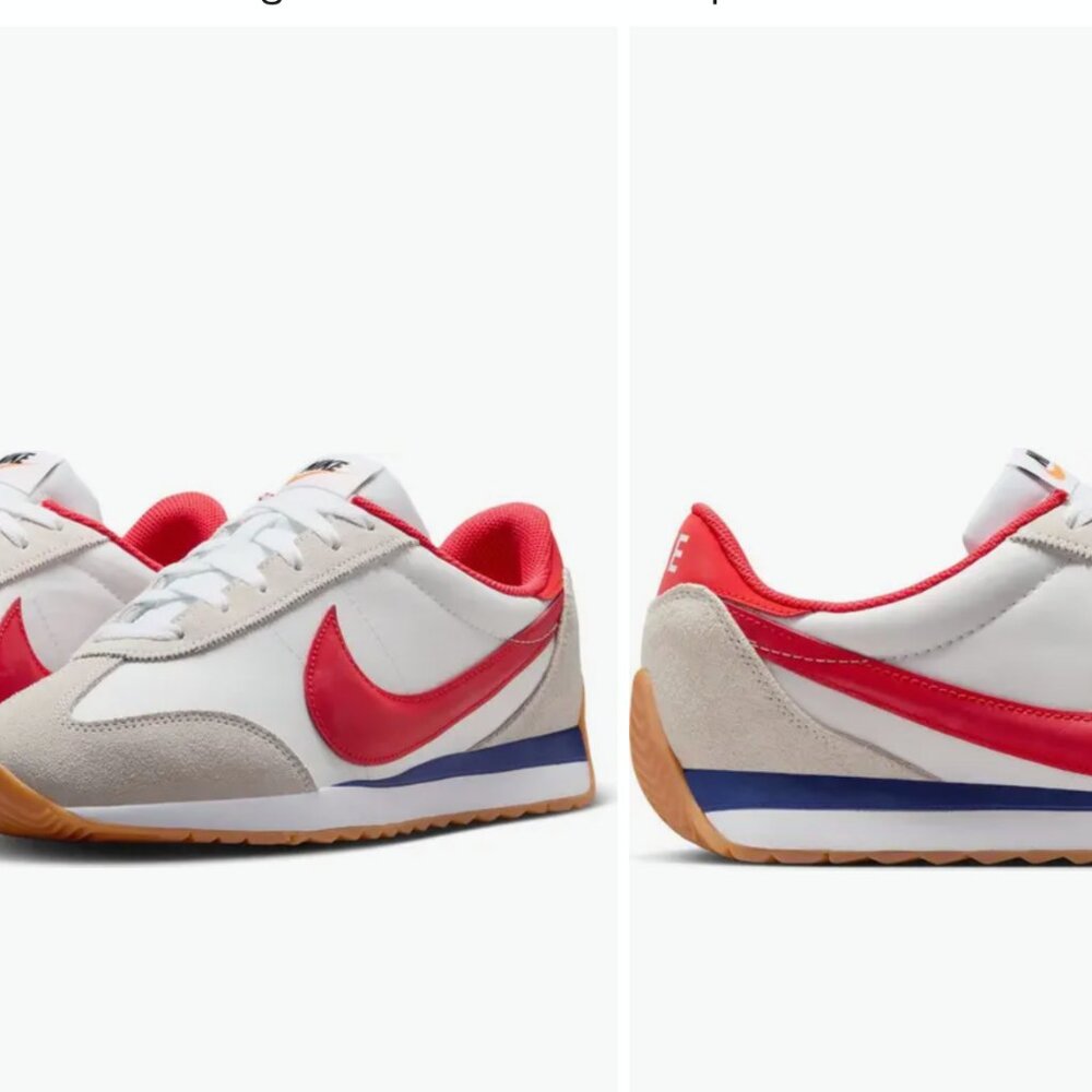 Nike Women's Retro Runner Sneakers in White, Red, Blue